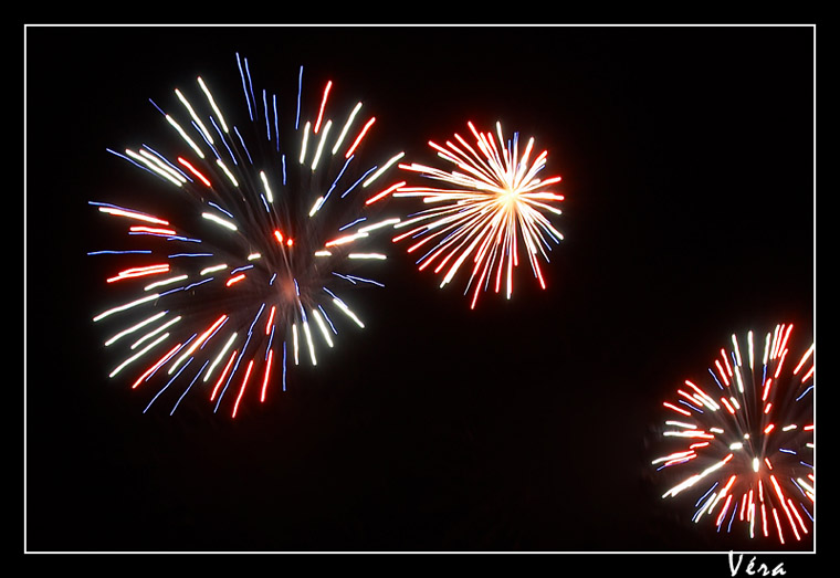 Les couleurs d'un feu d'artifice